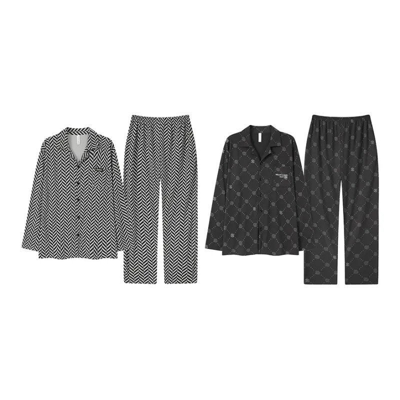 Cotton Gene Pajama Set Men's Combo Set-38
