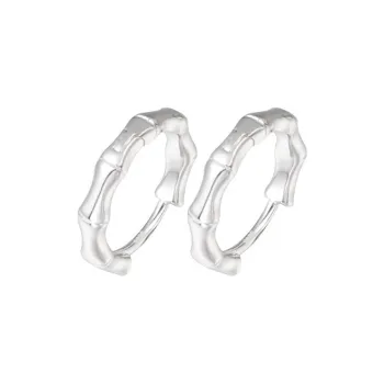 Stone Edge Poly Sterling Silver Earring 925 Sterling Silver Unisex