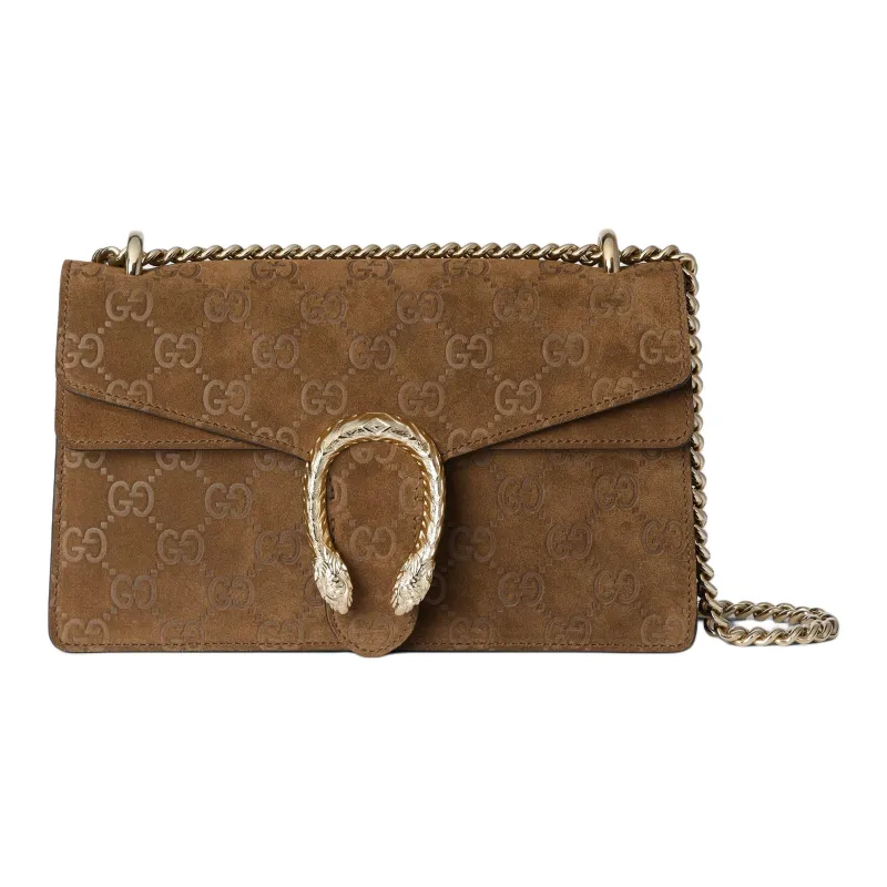 GUCCI Dionysus Suede Crossbody Bag Shoulder Bag Small Size Women's Light Brown-0