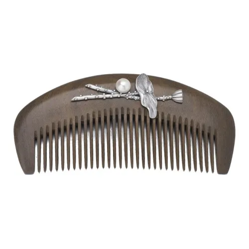 XIBI Curled Bob With Vintage Comb Sandalwood Comb Smooth Hair Massage Head