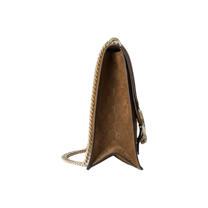 GUCCI Dionysus Suede Crossbody Bag, Shoulder Bag Tubas Women's Light Brown-3