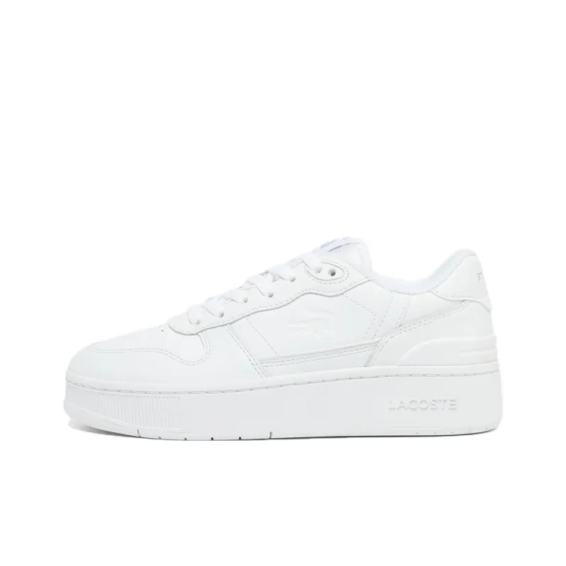 LACOSTE T-Clip Low-Top Skateboard Shoes Women's White-0