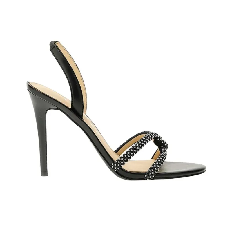 GUESS Naomis Strap Sandals 10cm Women's Black-1