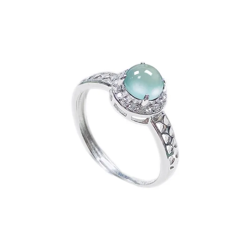 PUPAN Ice Glutinous Jadeite Rings Women's-0