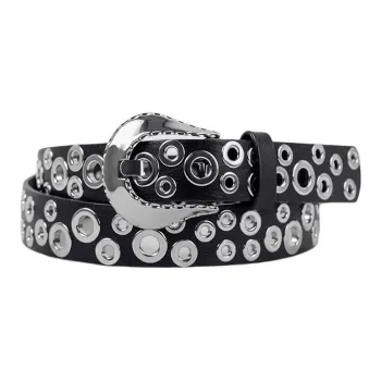 Golden Goose Eyelet Detailed Buckle Belt