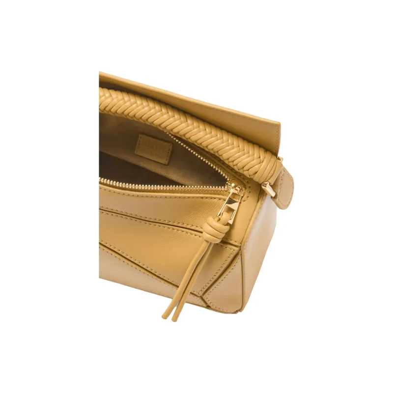 LOEWE Puzzle Soft Calfskin Shoulder Bag Crossbody Bag Handbag Mini Women's Sahara Color-5