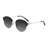 Black Gold Frame with Gradient Gray Lens