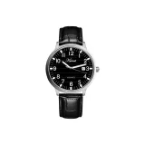 White Case Black Dial Black Leather