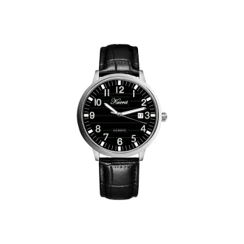 KUERST Automatic Mechanical Movement Cow Leather Strap Watch Men's Watches White Dial