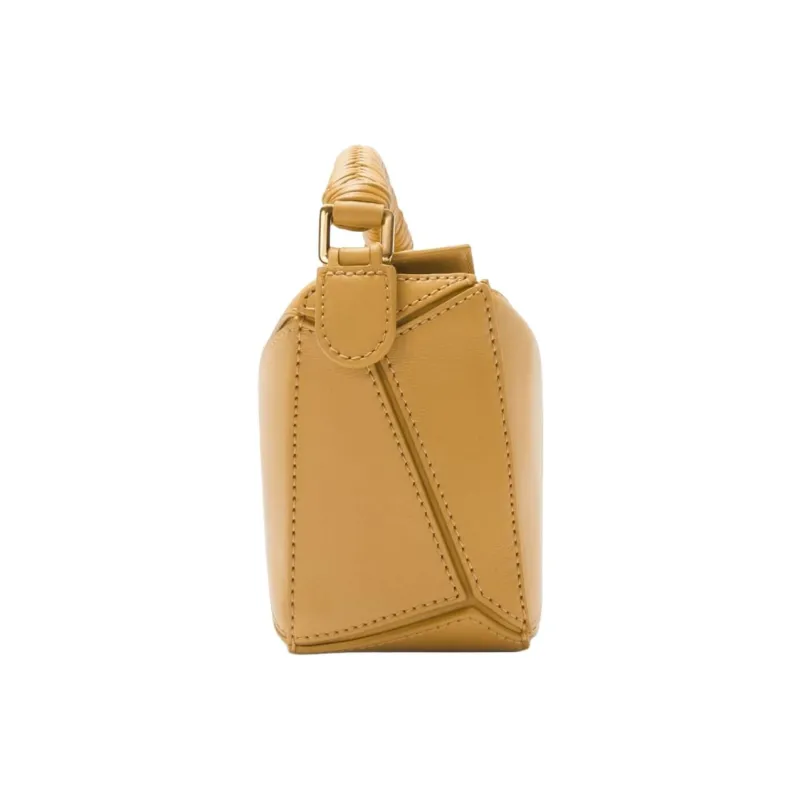 LOEWE Puzzle Soft Calfskin Shoulder Bag Crossbody Bag Handbag Mini Women's Sahara Color-3