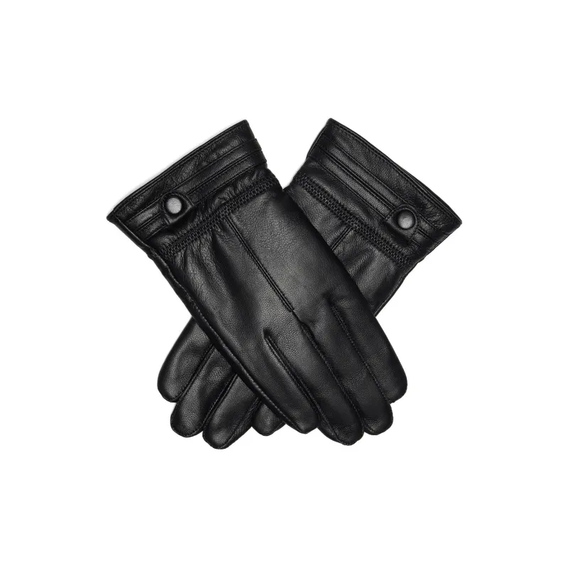 Shanghai Story Sheepskin Knit Gloves Men's Black Gift Box Set-75