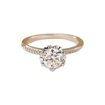 Stone On The Line S925 Sterling Silver Moissanite Rings Women's