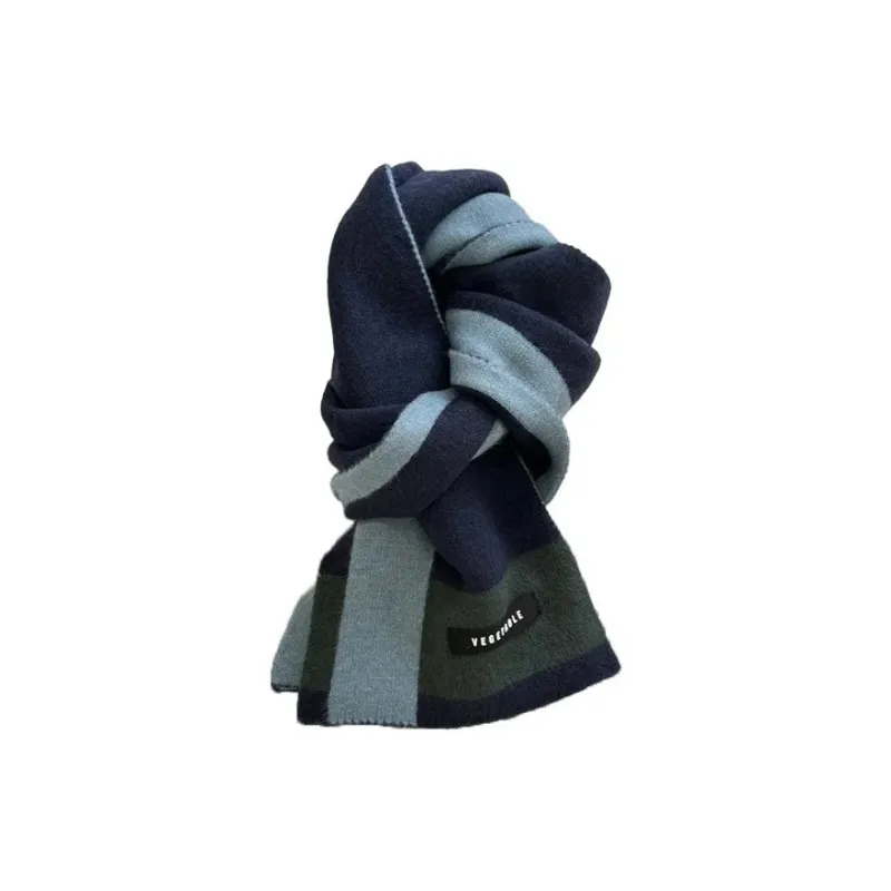 PISHUSHU Acrylic Knit Scarves Unisex-6