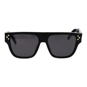 DIOR Plastic Square Sunglasses Men's Black