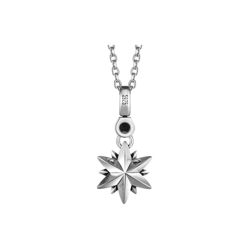 ROCK&RIDE 925 Silver Inlaid With Black Spinel Charm/Pendant Unisex-1
