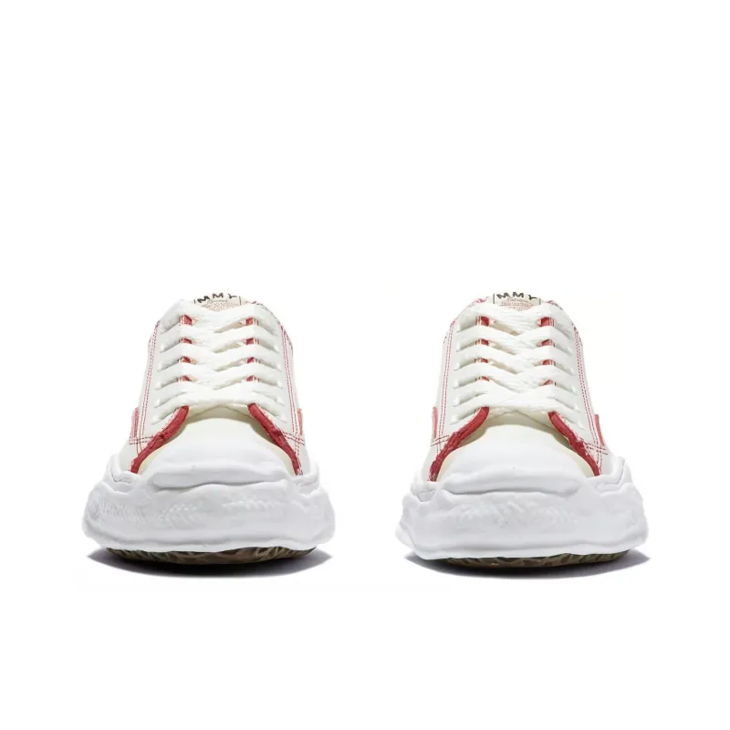 Maison MIHARA YASUHIRO Hank Og Sole Red Line Leather Low White-3
