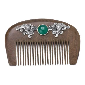 XIBI Carp Shu Beast Green Head Comb Traditional Chinese Style Agarwood Comb Smooth Hair Massage Head
