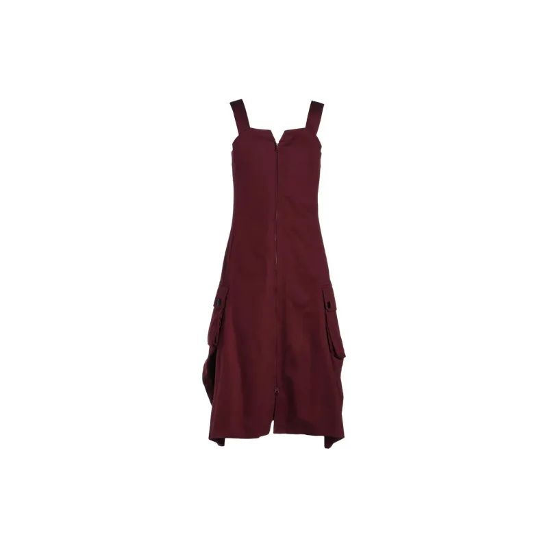 Yohji Yamamoto Sleeveless Dress Women's Bordeaux-1