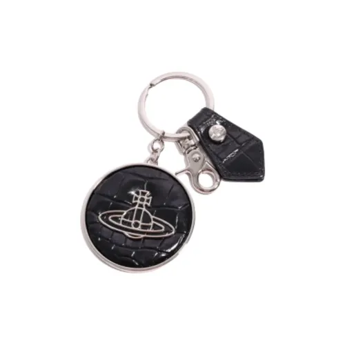 Vivienne Westwood Calfskin, Metal Keychains Men's Black