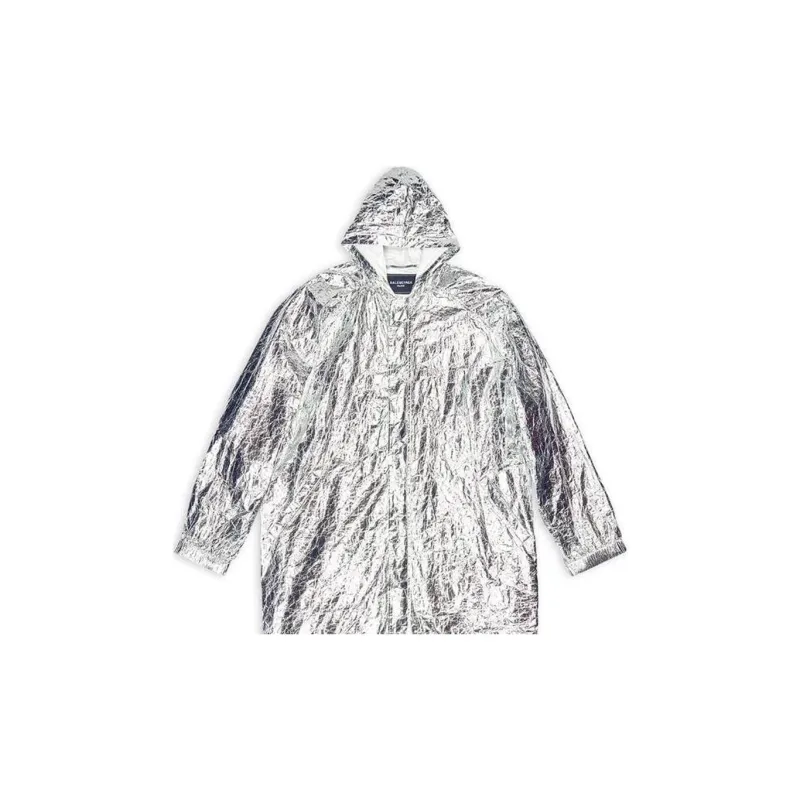 Balenciaga Trench Coat Regular Unisex Silver-1