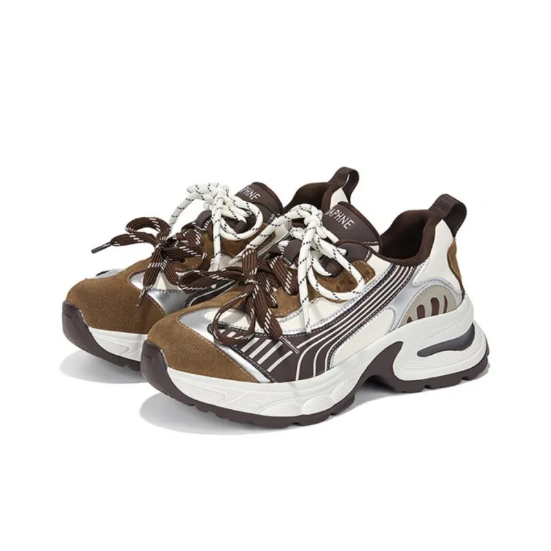 DAPHNE Slip Resistant Low Top Chunky Sneakers Women's-5