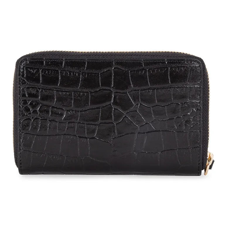 Lancaster Cow Leather Wallet Regular Women's Black-1