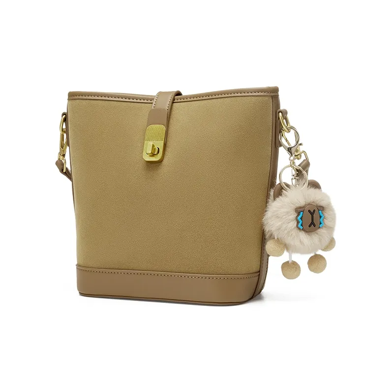 JOSINY PU Shoulder Bag Regular Women's Black/Apricot/Brown-3