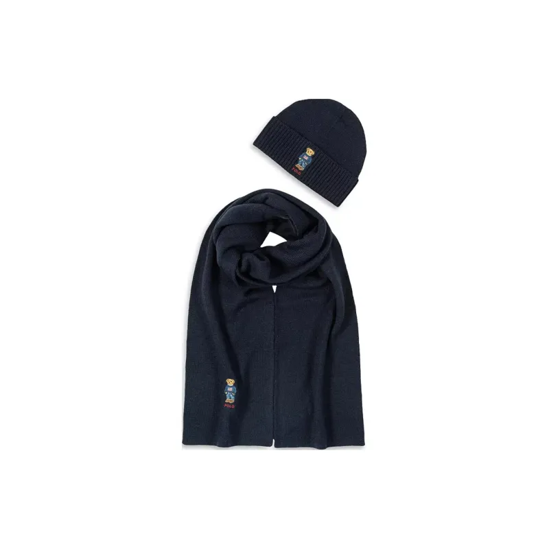 Ralph Lauren Acrylic Beanies Unisex Marine Blue-2