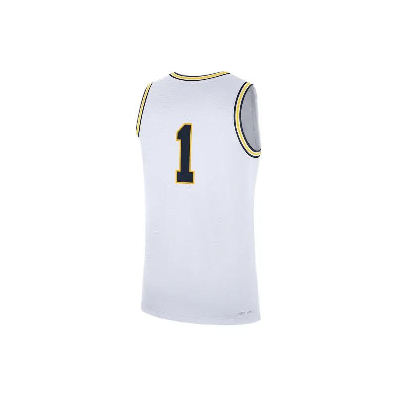 Jordan Michigan Wolverines Replica Men's Jordan Brand College Basketball Jersey-1