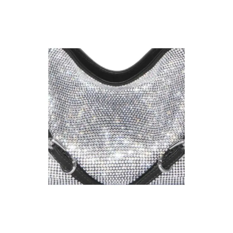 Givenchy Voyou Viscose Handbag, Shoulder Bag, Crossbody Bag Extra Mini Women's Light Silver-4
