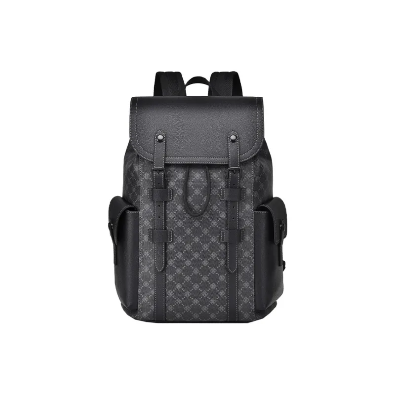 SURELAPTOP PVC Backpacks Backpack Large Size Unisex Black-0