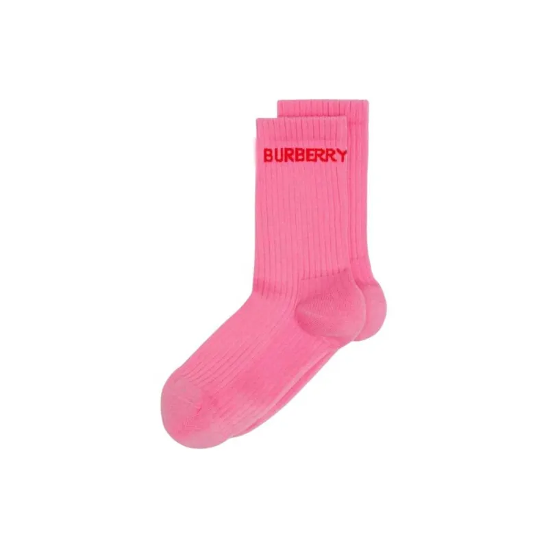 Burberry Mid-Calf Socks Women's 1 Pack Pink-0