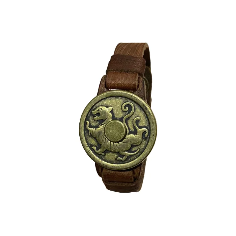 JIBAINANXI Copper Alloy Leather Wristbands Unisex-6