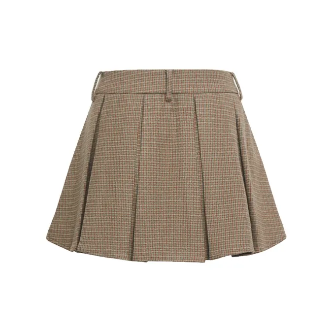 NUTH Casual Short Skirts Women's Coffee Brown-1