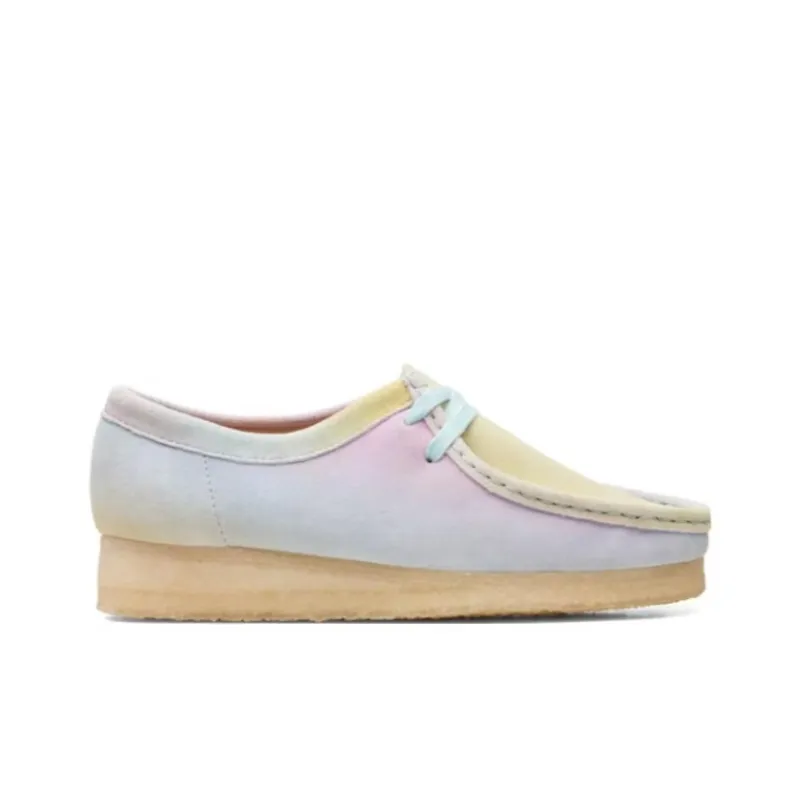 Clarks Originals Wallabee White Blue Women's-1