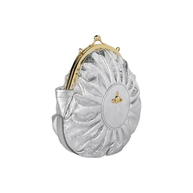 Vivienne Westwood Rosie Leather Shoulder Bag Crossbody Bag Women's Silver-2