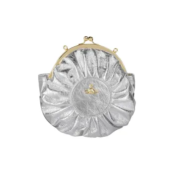 Vivienne Westwood Rosie Leather Shoulder Bag Crossbody Bag Women's Silver