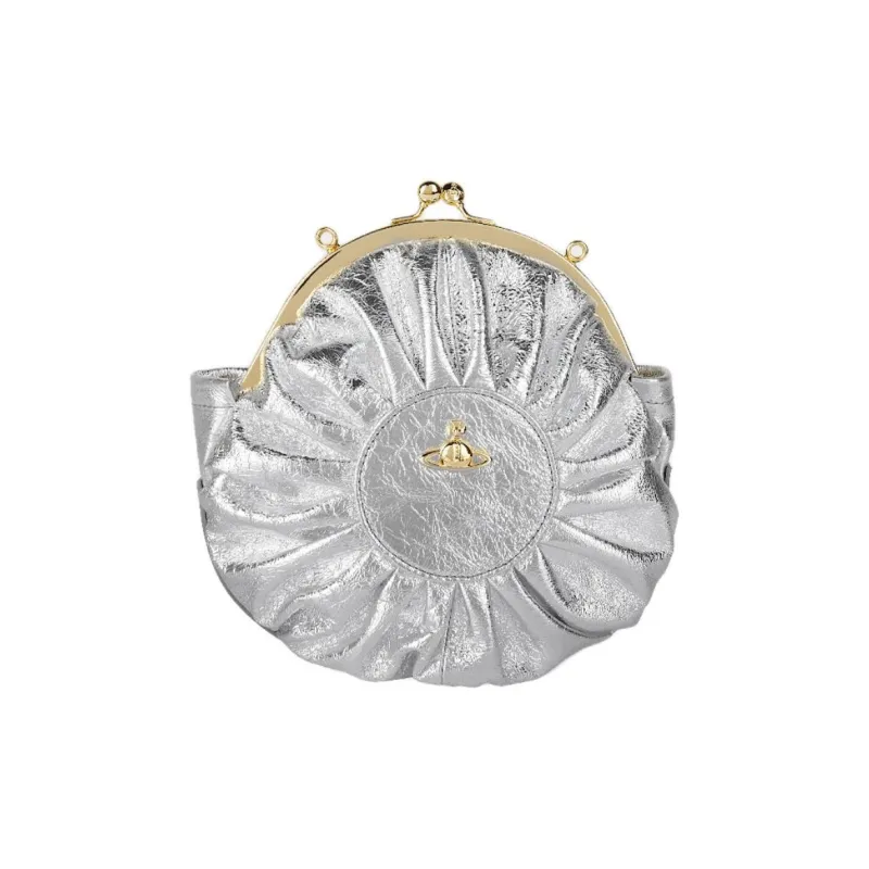 Vivienne Westwood Rosie Leather Shoulder Bag Crossbody Bag Women's Silver-0