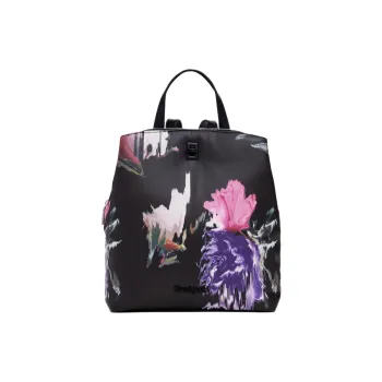 Desigual Artificial Leather Backpack Mini Women's Black & Multicolor