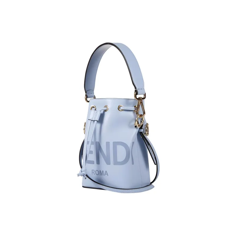 FENDI Mon Tresor Calfskin Bucket Bag Handbag Shoulder Bag Crossbody Bag Mini Women's Blue-2
