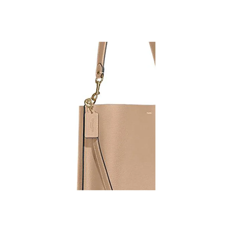 COACH Mollie Leather Bucket Shoulder Bag Crossbody Bag Large Size Women's Light Brown-2