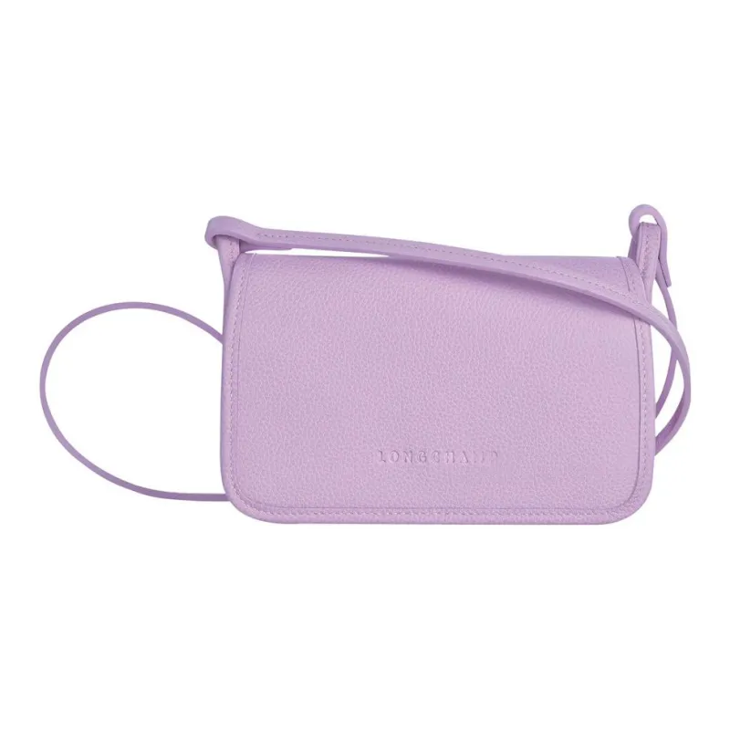 LONGCHAMP Pebble Texture Cow Leather Shoulder Bag Small Size Women's Pink-1