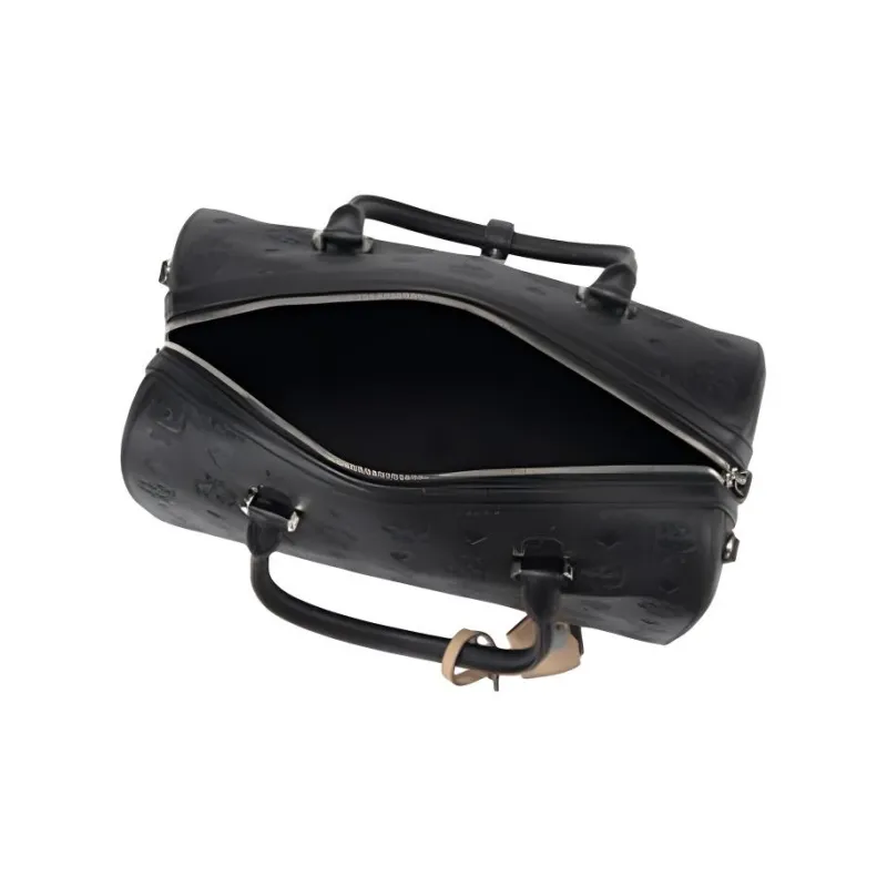 MCM PVC Boston Pillow Bag, Crossbody Handbag, Shoulder Bag Women's Black-4