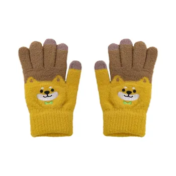 YUZHAOLIN Faux Mink Knit Gloves Unisex