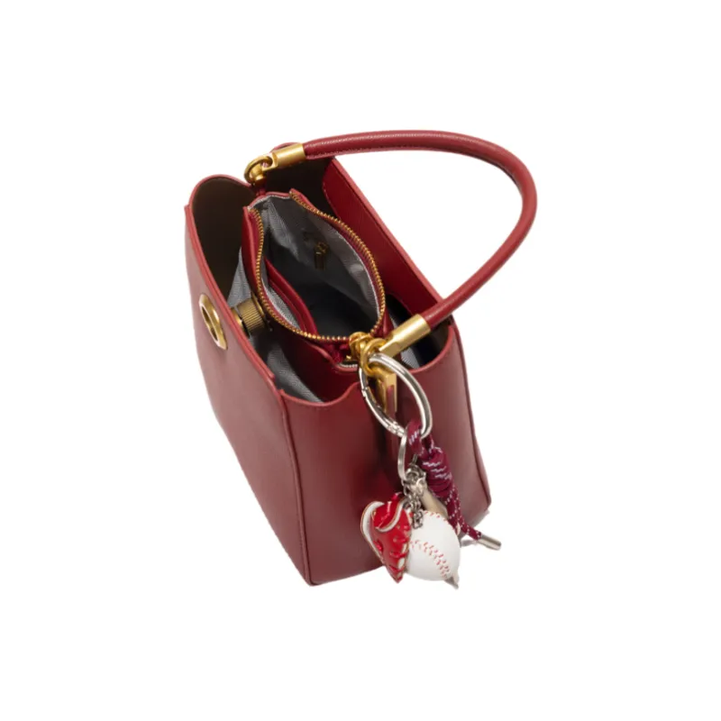 OCTSUI PVC Bucket Bags Shoulder Bag Crossbody Bag Handbag Women's Red-6