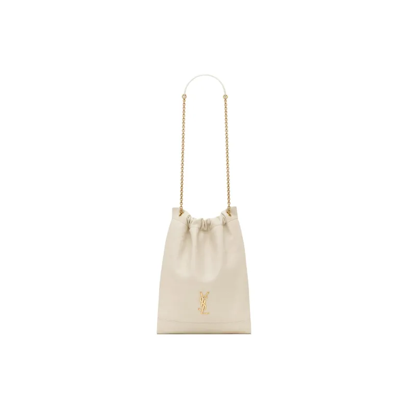SAINT LAURENT Jamie Sheepskin Handbag, Shoulder Bag Women's Vintage White-0