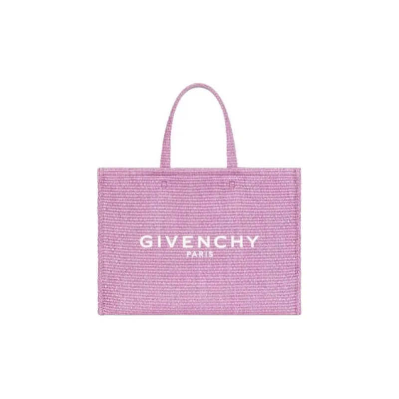 GIVENCHY Cotton Tote Bag Shopping Bag Handbag Shoulder Bag Medium Size Women's Orchid Purple-0
