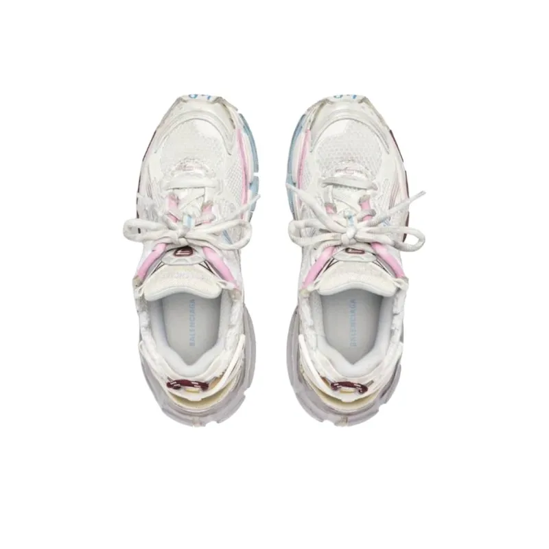 Balenciaga Runner Low-Top Casual Shoes Men's White-4