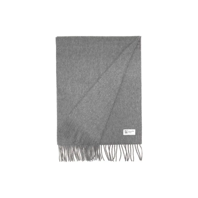 JOHNSTONS OF ELGIN Cashmere Silk Scarves Women's Gray-0