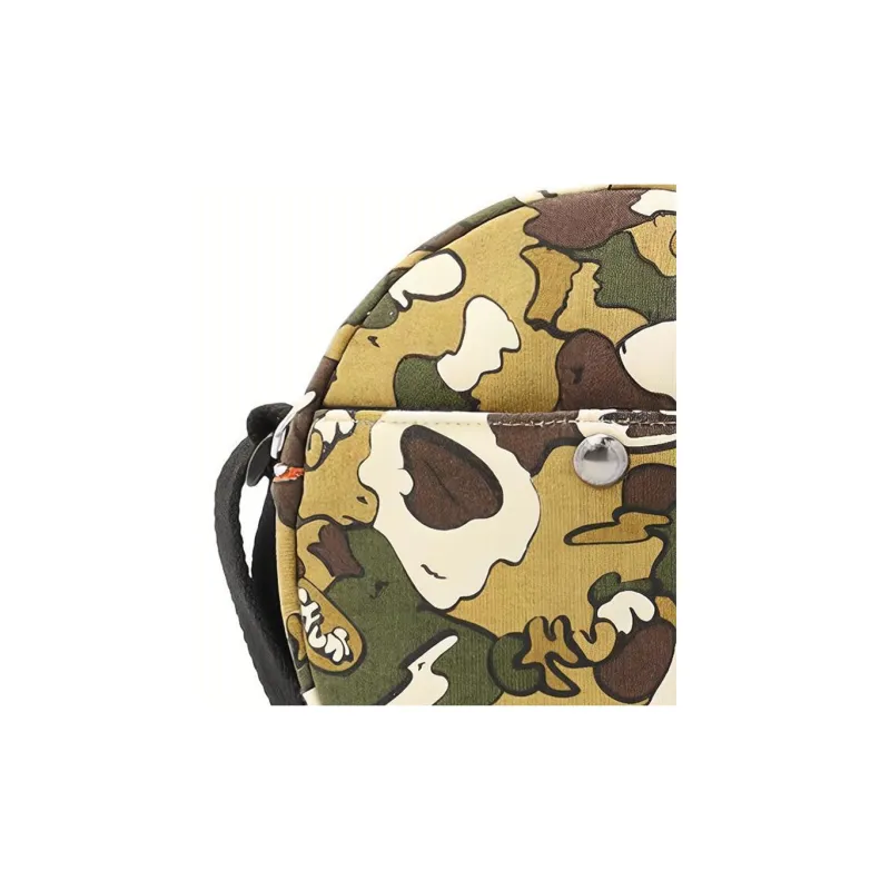 CHUMS Cotton Shoulder Bag, Crossbody Bag Regular Unisex Plane Tree Camouflage Pattern-1